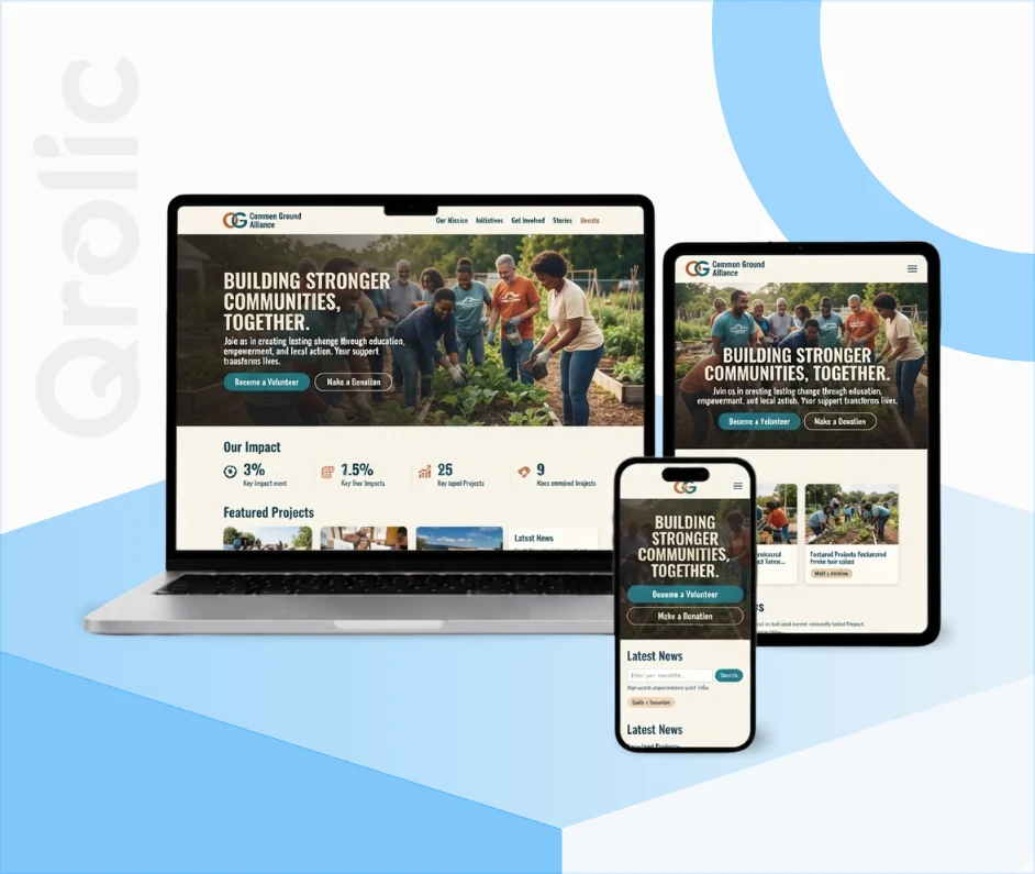 Nonprofit website design and development services for donation and volunteer platforms
