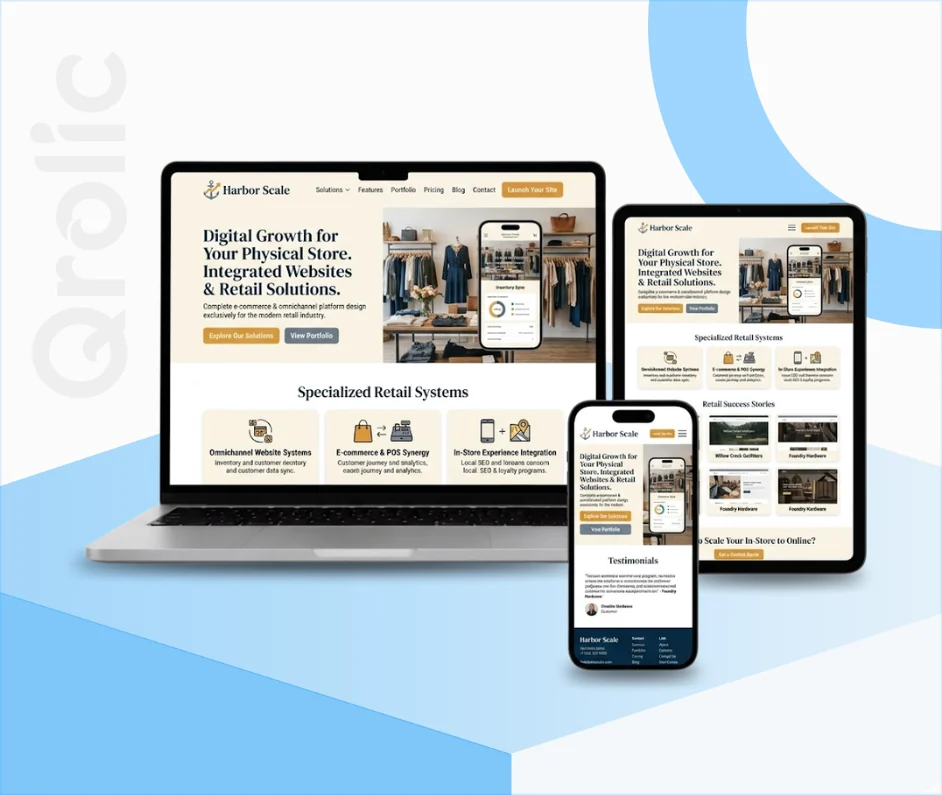 Retail Stores Website Design and Development Services Retail stores website design and development services showing e-commerce storefront and inventory management