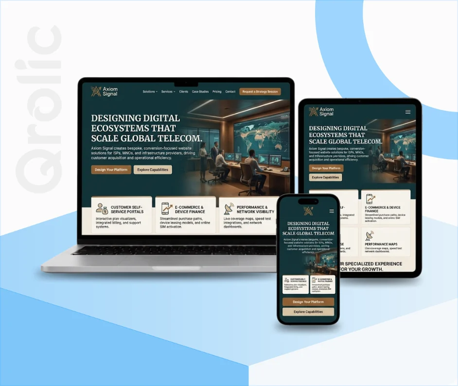 Telecom Company Website Design and Development Telecom company website design and development services showing a service plan comparison and bill pay portal