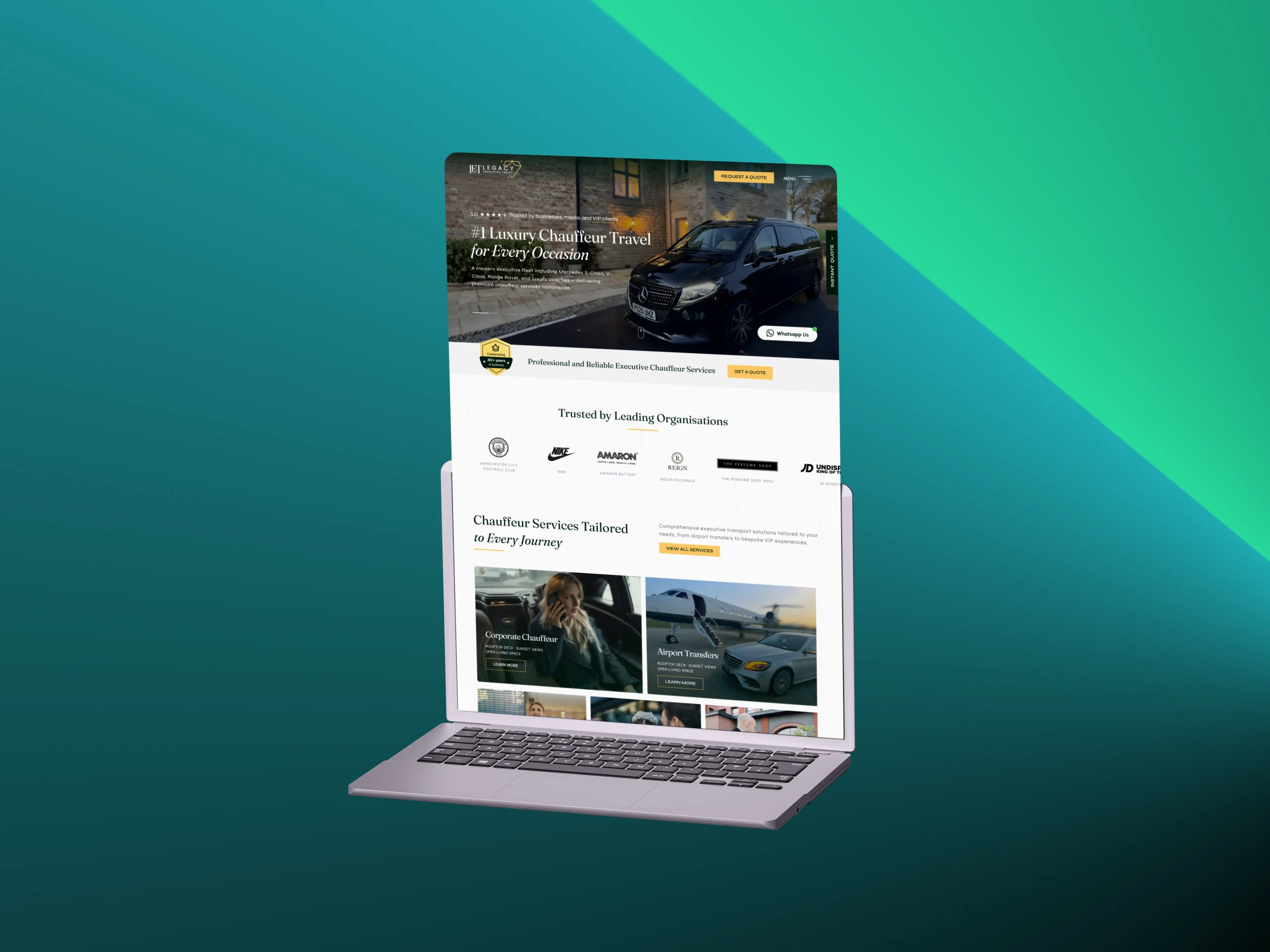 Legacy Executive Travel Website Redesign Case Study – Luxury Chauffeur Platform Legacy Executive Travel