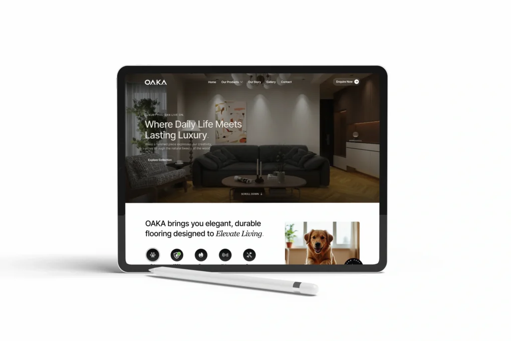 Premium Digital Experience That Matches OAKA’s Luxury Flooring Standards