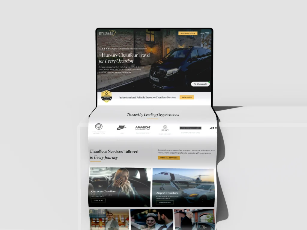 Legacy Executive Travel Website Redesign Case Study – Luxury Chauffeur Platform Legacy Executive Travel