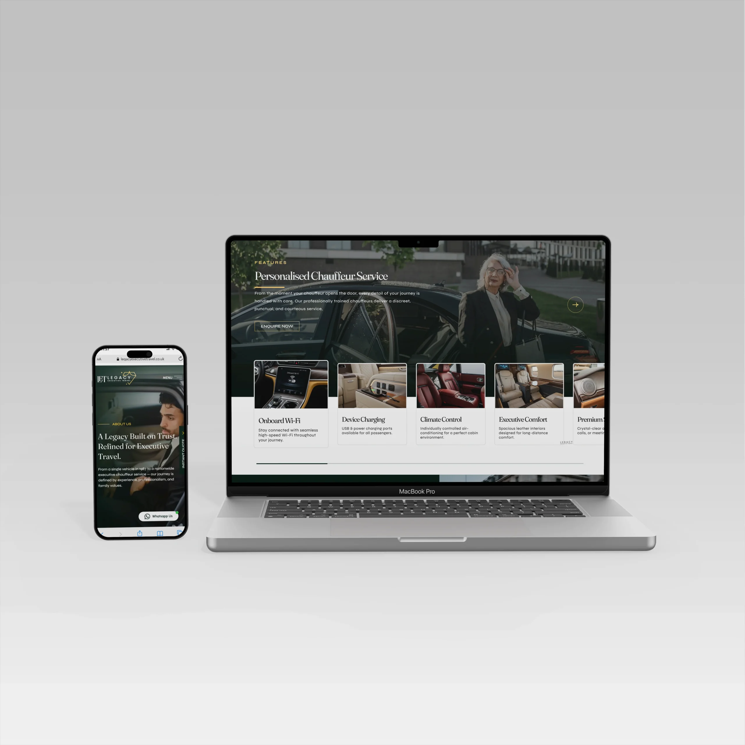 Legacy Executive Travel Website Redesign Case Study – Luxury Chauffeur Platform Legacy Executive Travel