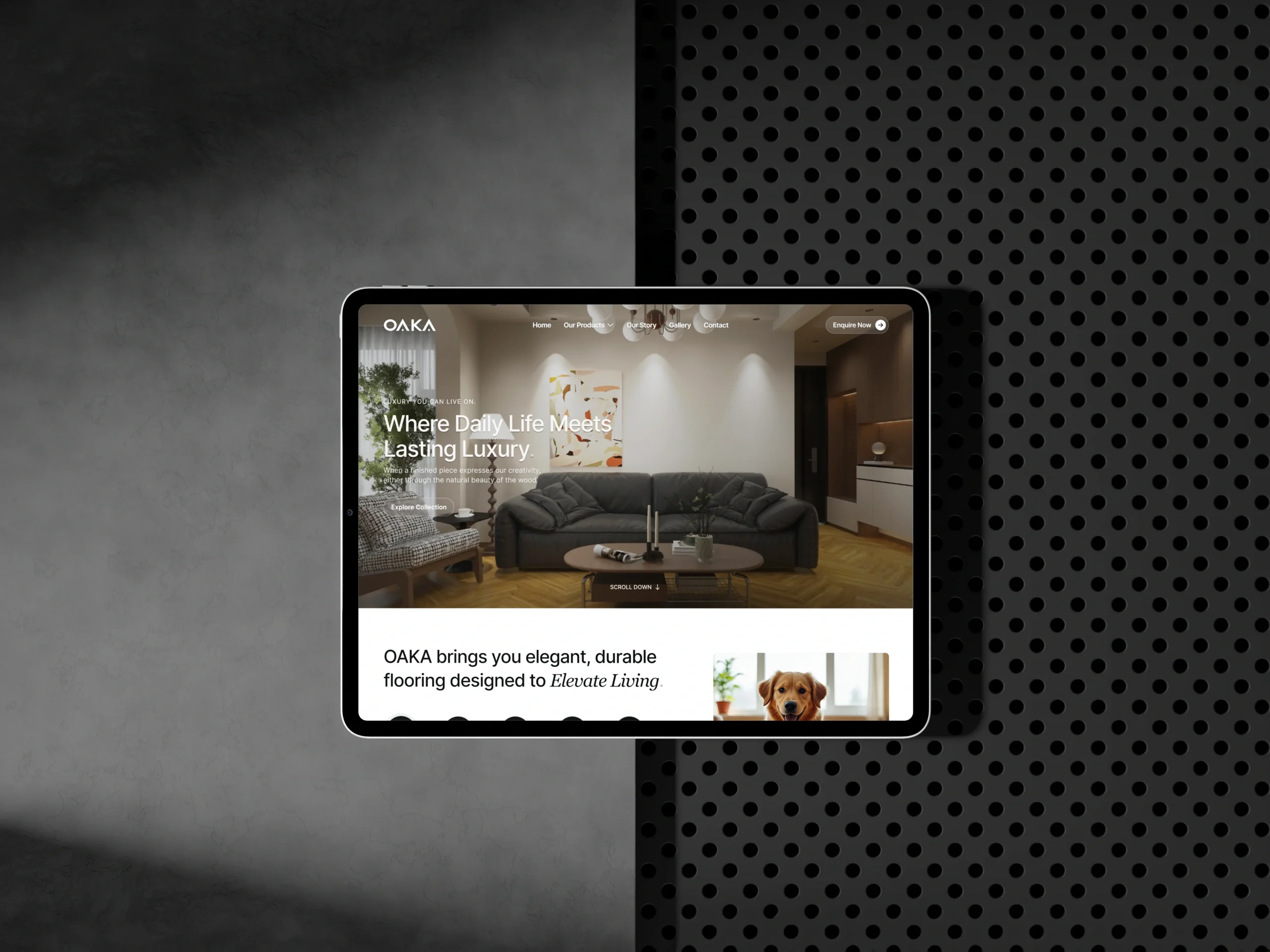 Premium Digital Experience That Matches OAKA’s Luxury Flooring Standards