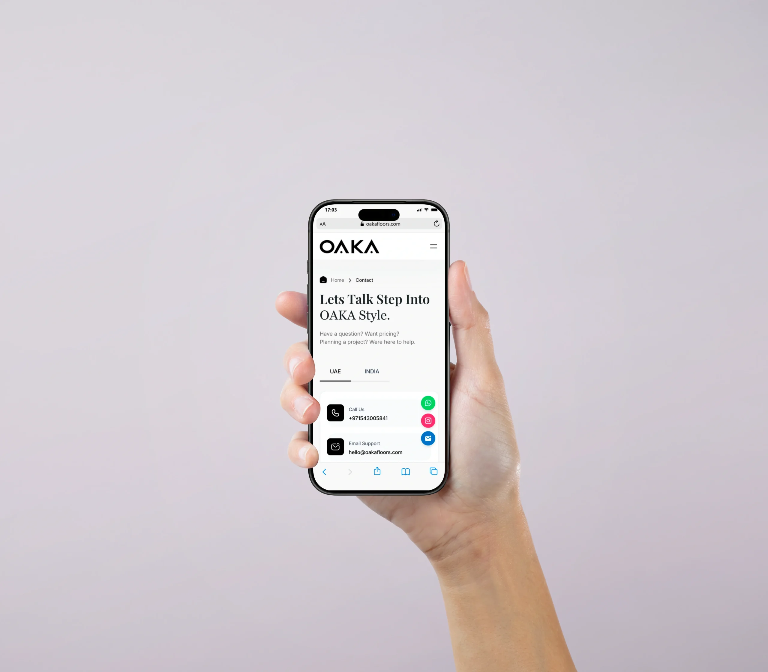 Premium Digital Experience That Matches OAKA’s Luxury Flooring Standards