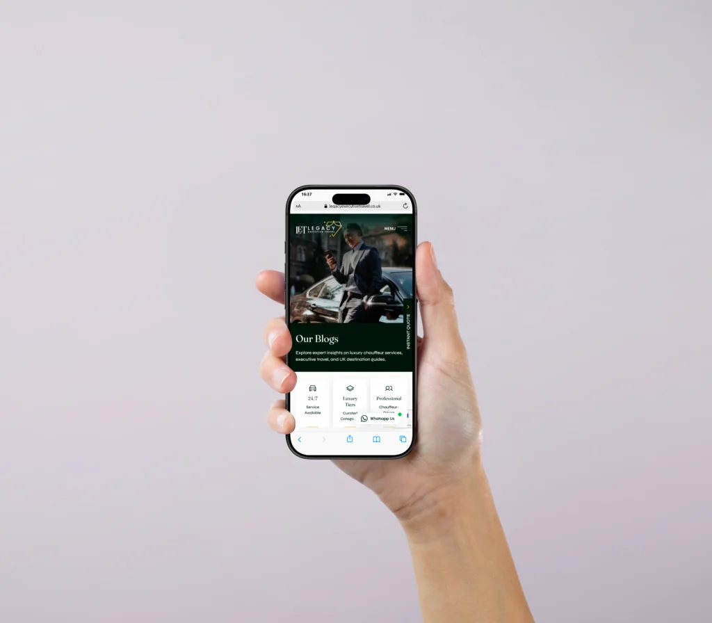 Legacy Executive Travel Website Redesign Case Study – Luxury Chauffeur Platform Legacy Executive Travel