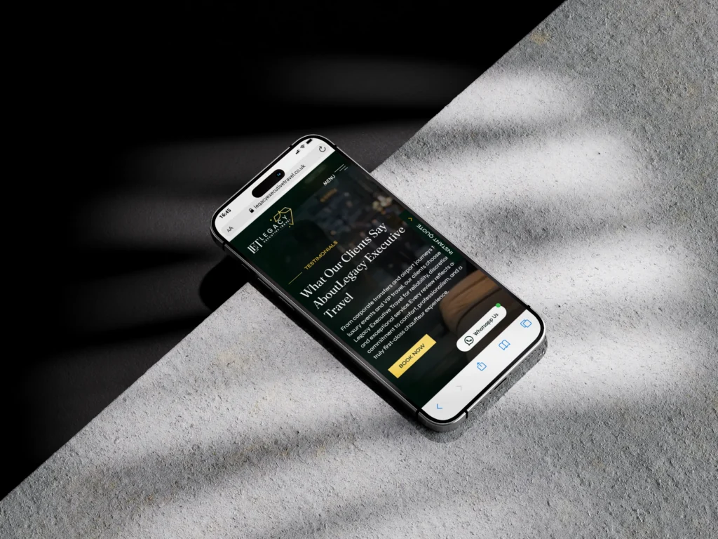 Legacy Executive Travel Website Redesign Case Study – Luxury Chauffeur Platform Legacy Executive Travel