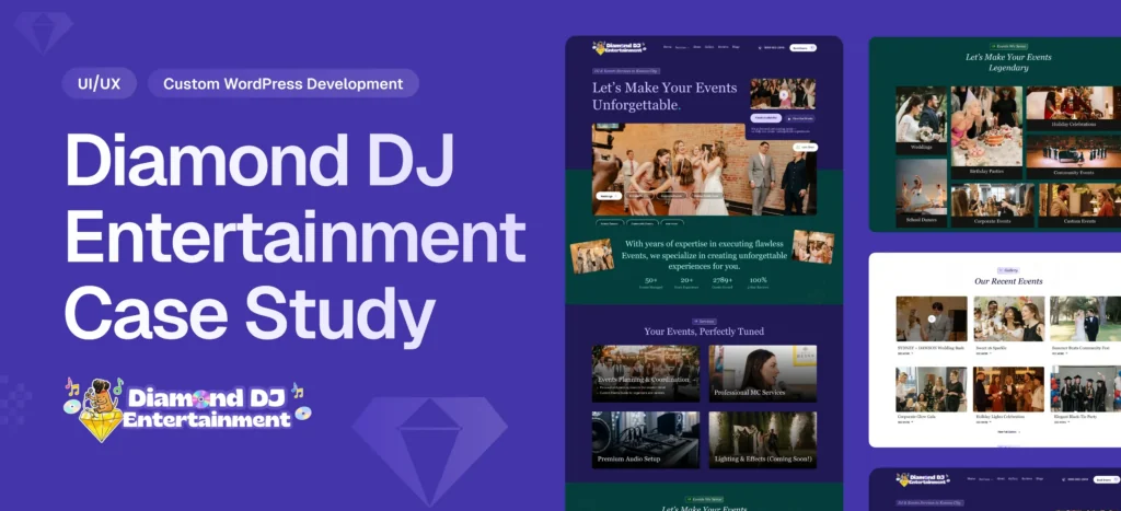 Diamond DJ Entertainment Website Design & Development