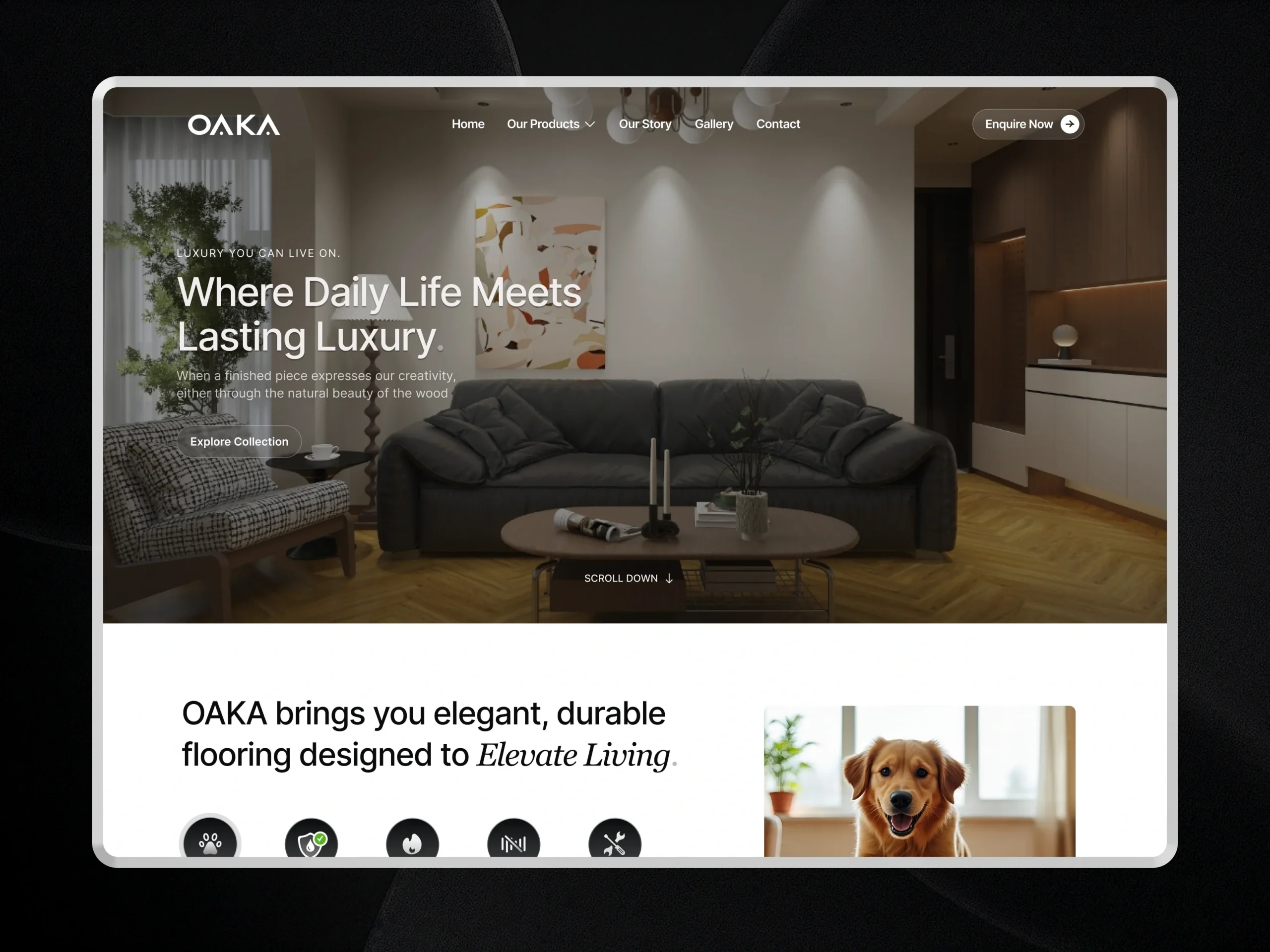 Premium Digital Experience That Matches OAKA’s Luxury Flooring Standards