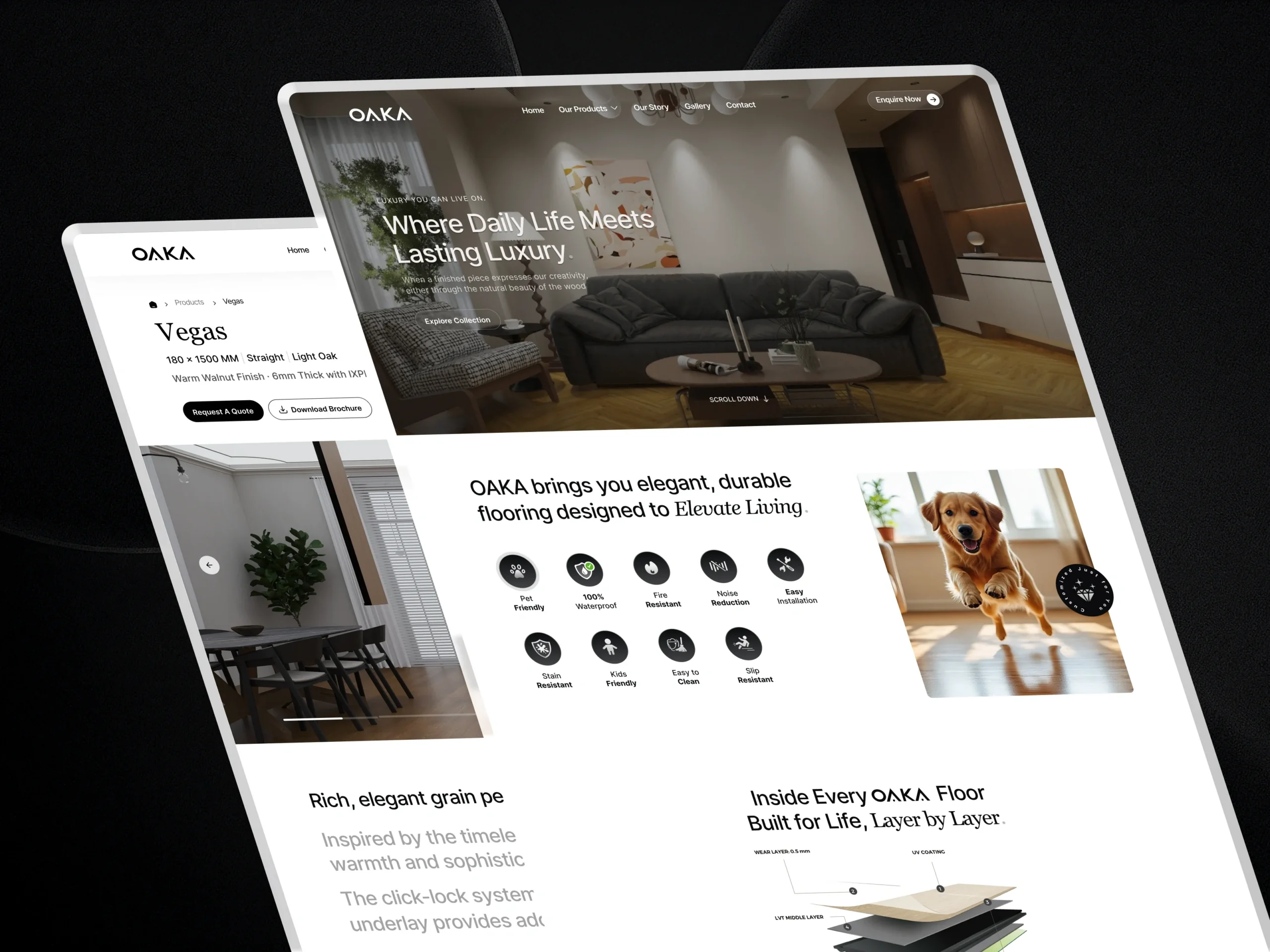 Premium Digital Experience That Matches OAKA’s Luxury Flooring Standards