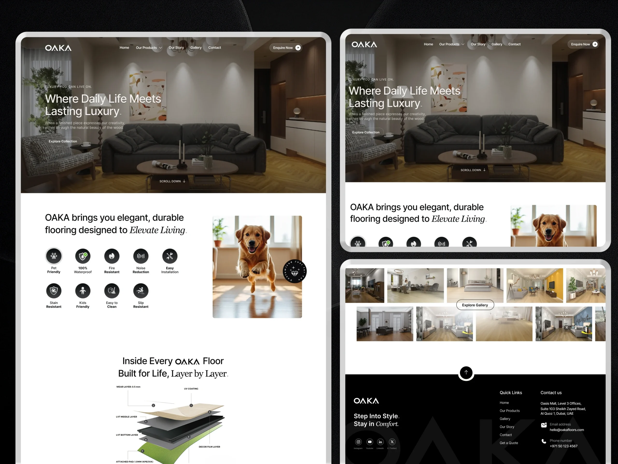 Premium Digital Experience That Matches OAKA’s Luxury Flooring Standards