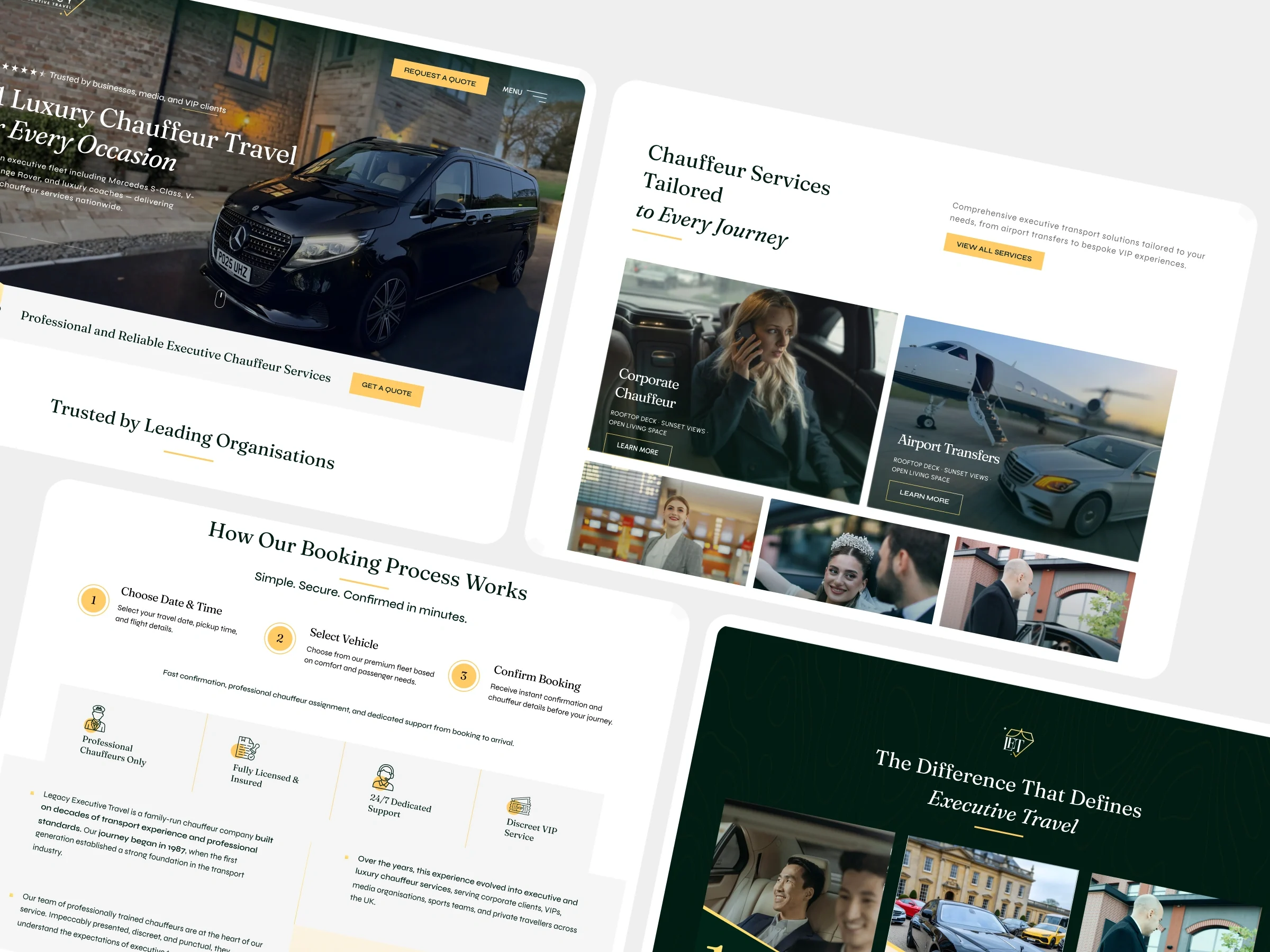 Legacy Executive Travel Website Redesign Case Study – Luxury Chauffeur Platform Dribbble Shot Desk - 15
