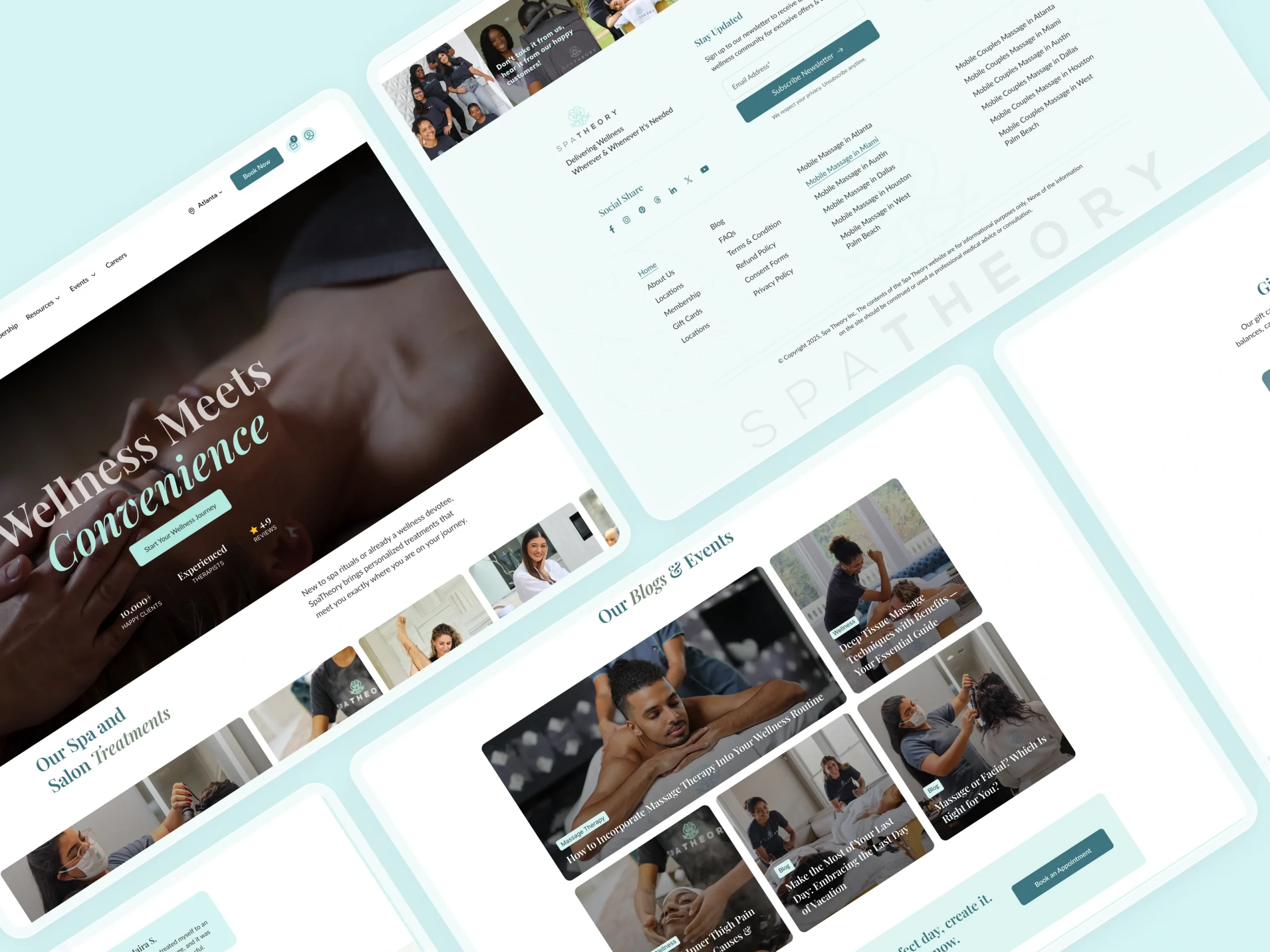 Spa Booking Website Development,spa website development,booking website WordPress