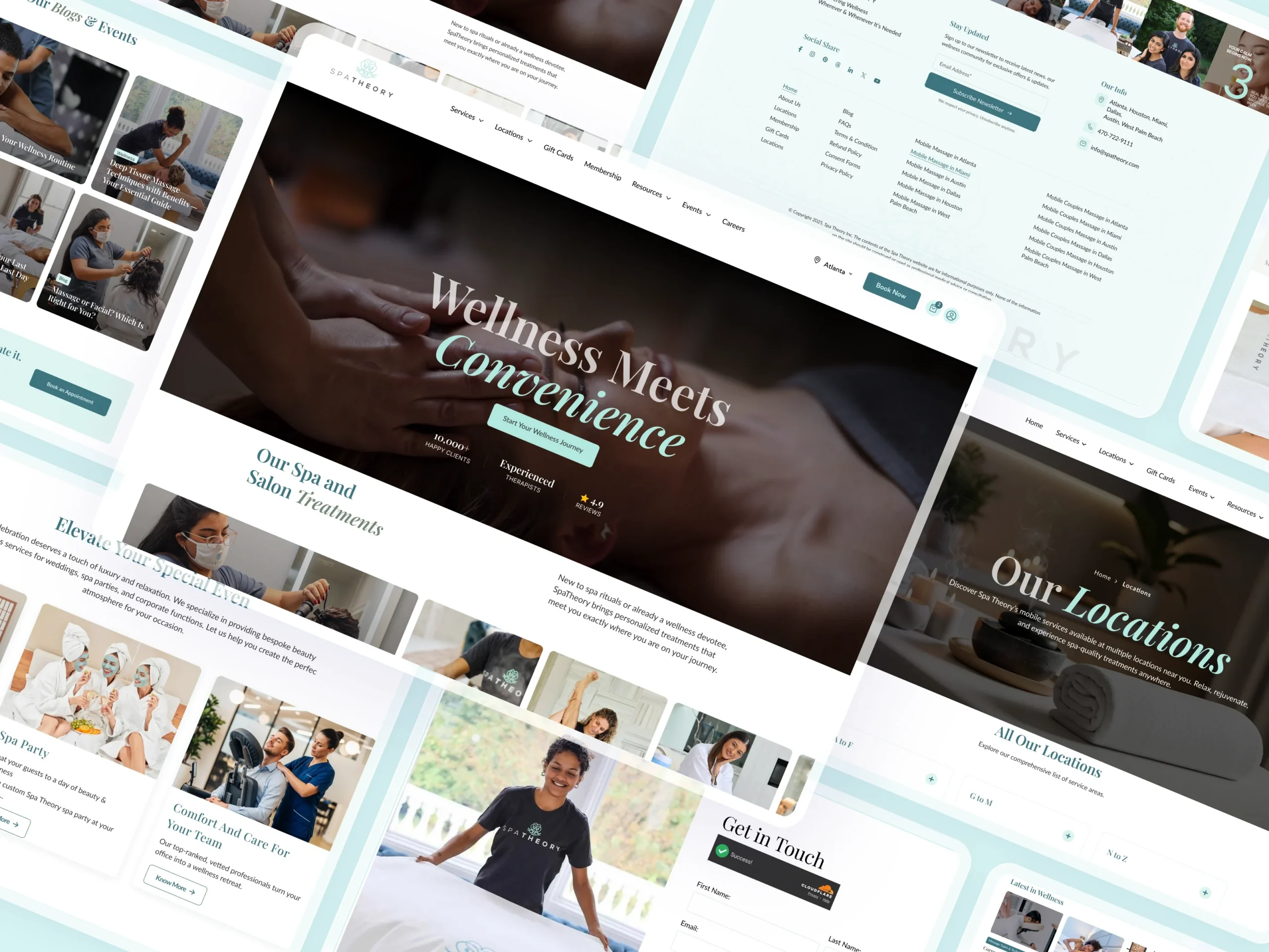 Spa Booking Website Development,spa website development,booking website WordPress