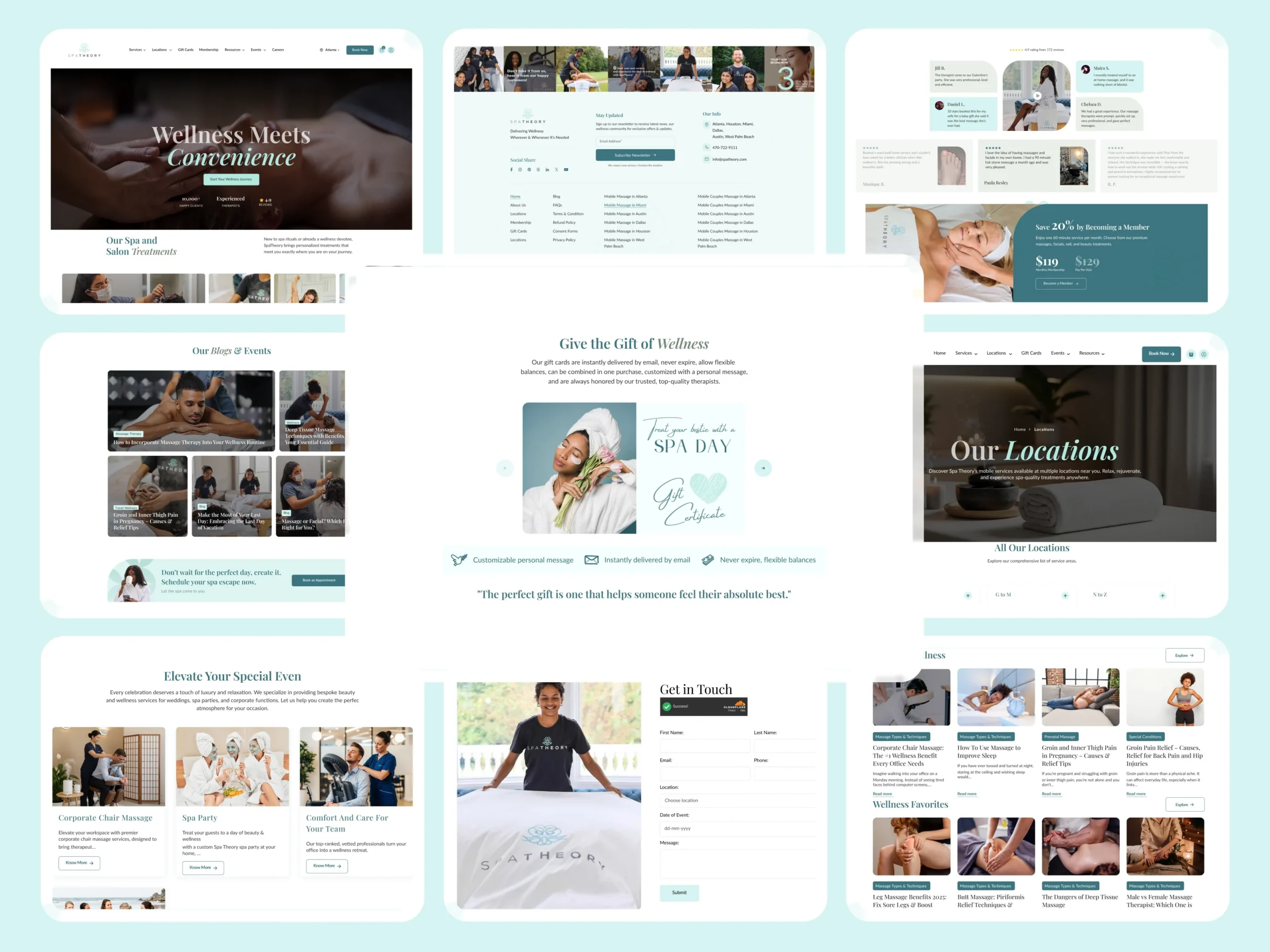 Spa Booking Website Development,spa website development,booking website WordPress