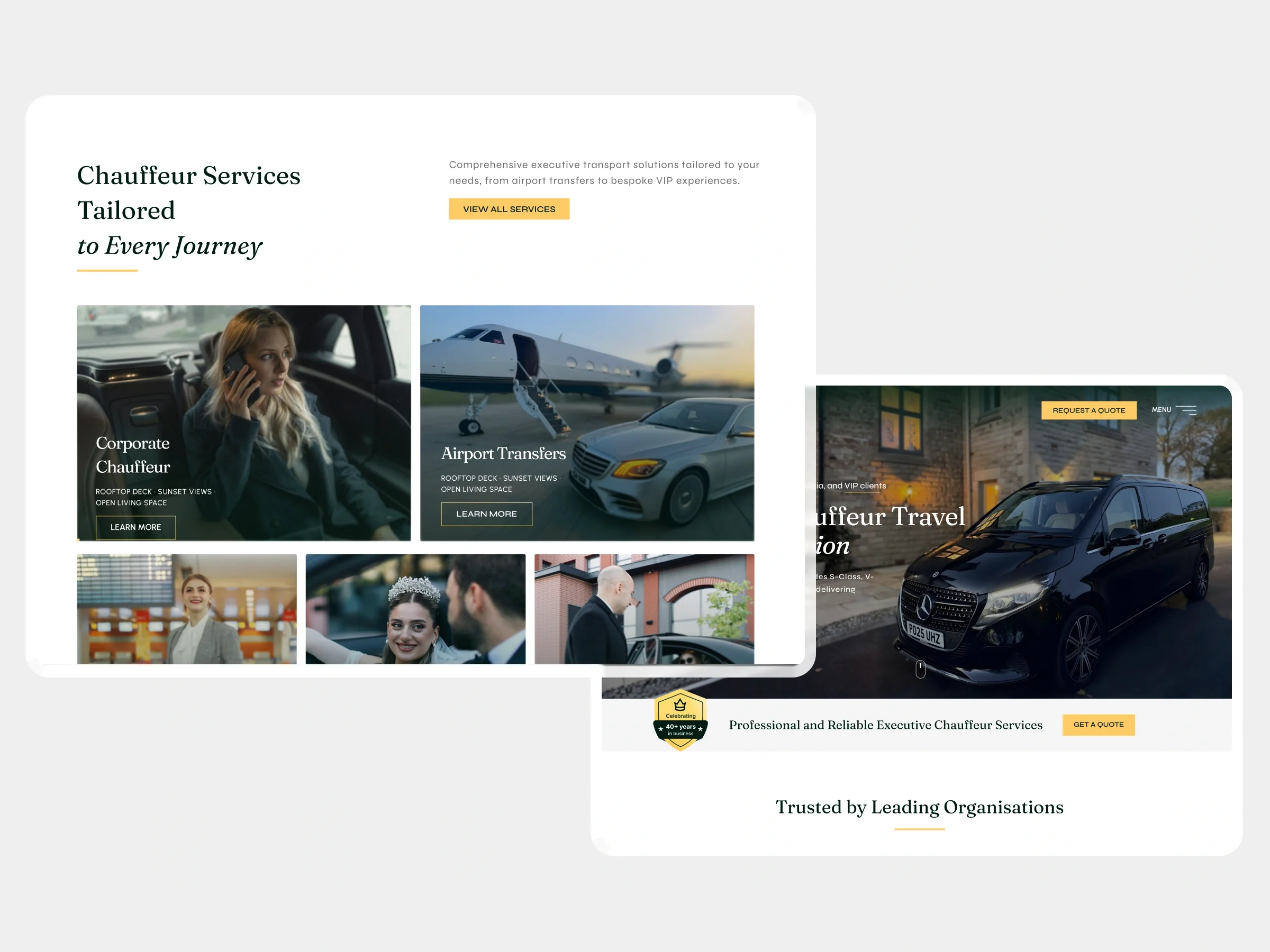 Legacy Executive Travel Website Redesign Case Study – Luxury Chauffeur Platform Dribbble Shot Desk - 3 (1)