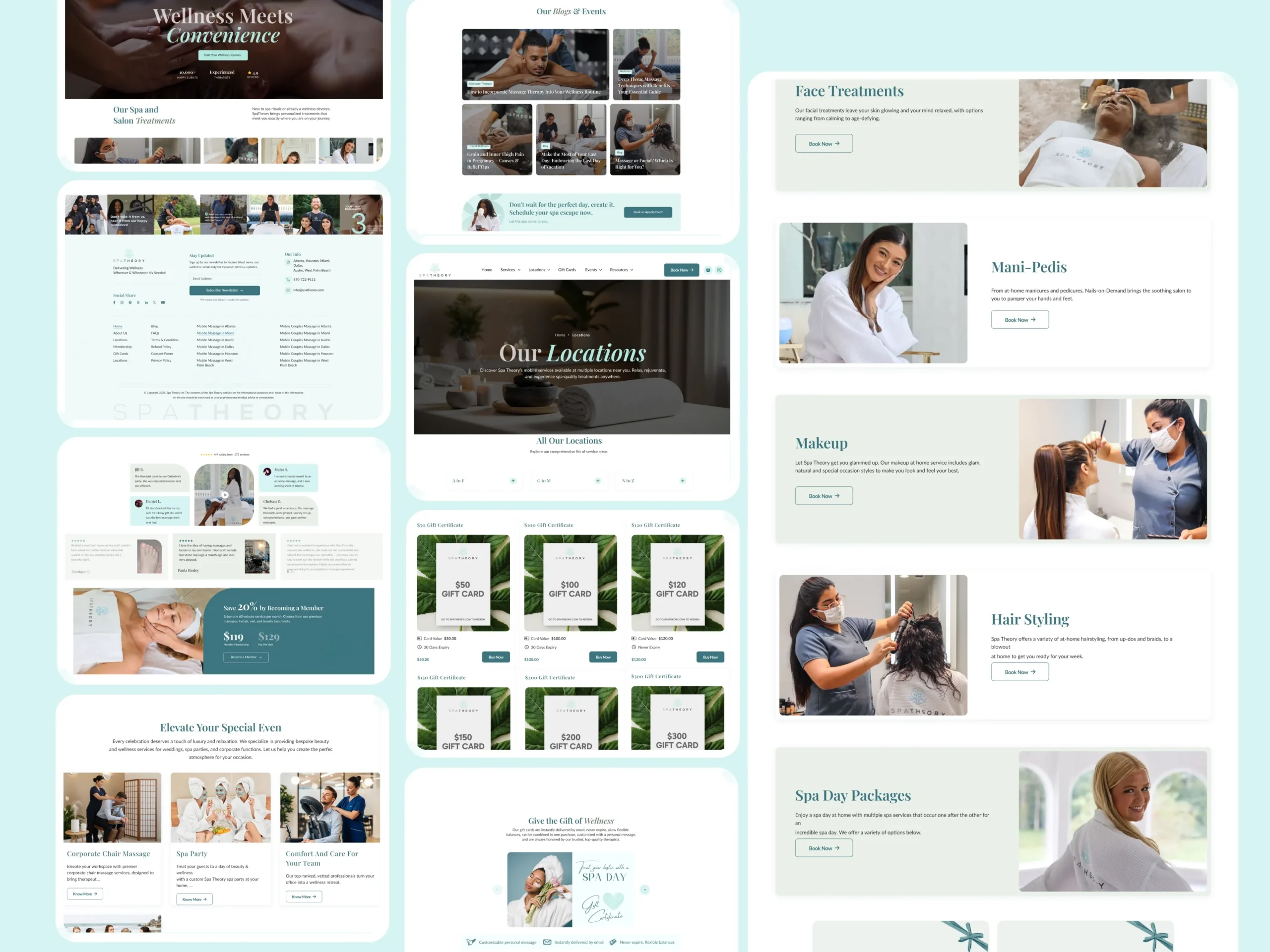 Spa Booking Website Development,spa website development,booking website WordPress