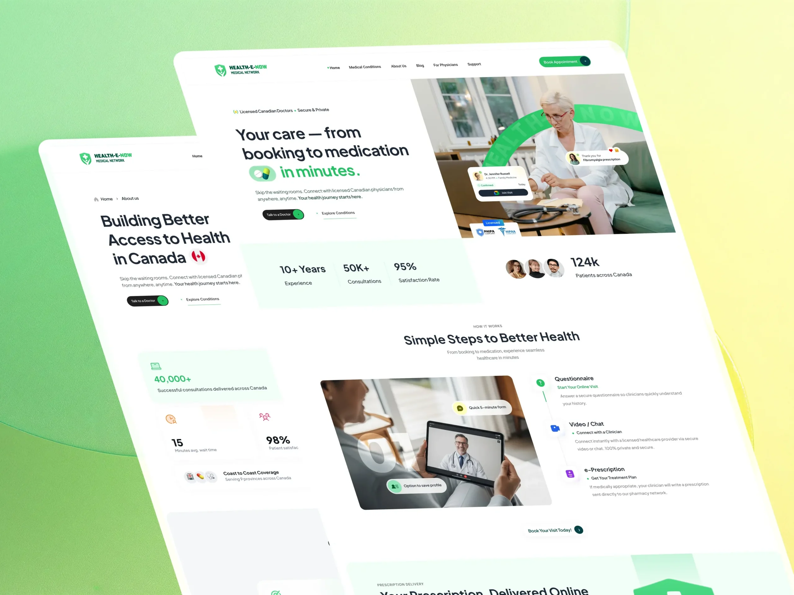 Health-e-now Website Redesign & UI/UX Enhancement health-e-now