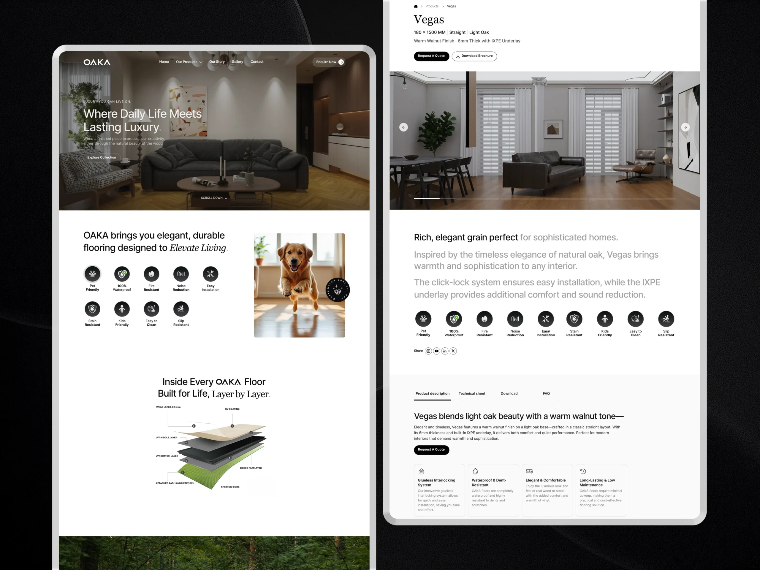 Premium Digital Experience That Matches OAKA’s Luxury Flooring Standards
