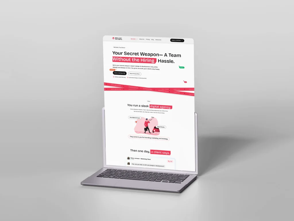 Unlimited White Label Service Website Case Study | UI/UX & WordPress Development unlimited white label