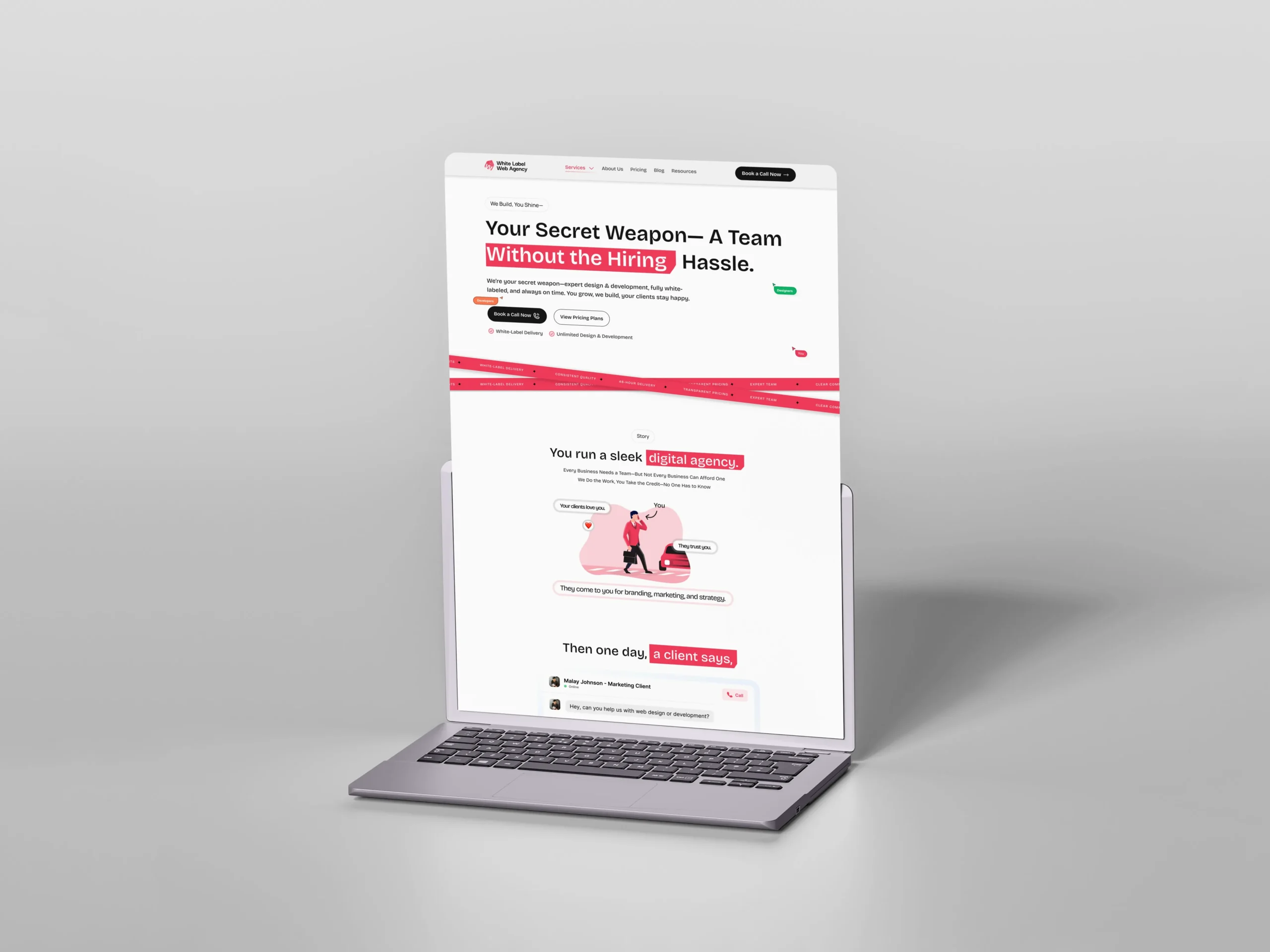 Unlimited White Label Service Website Case Study | UI/UX & WordPress Development unlimited white label