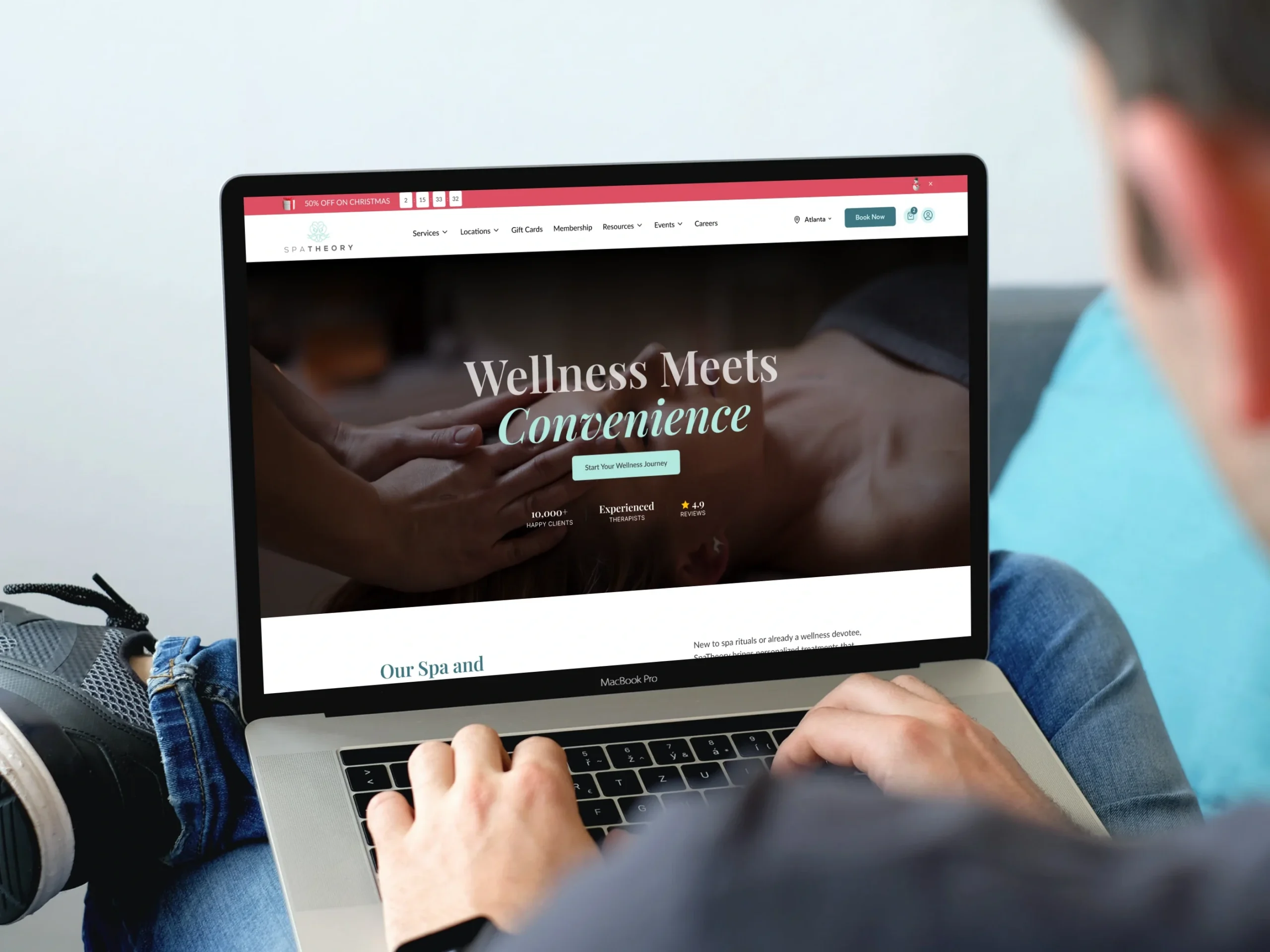 Spa Booking Website Development,spa website development,booking website WordPress