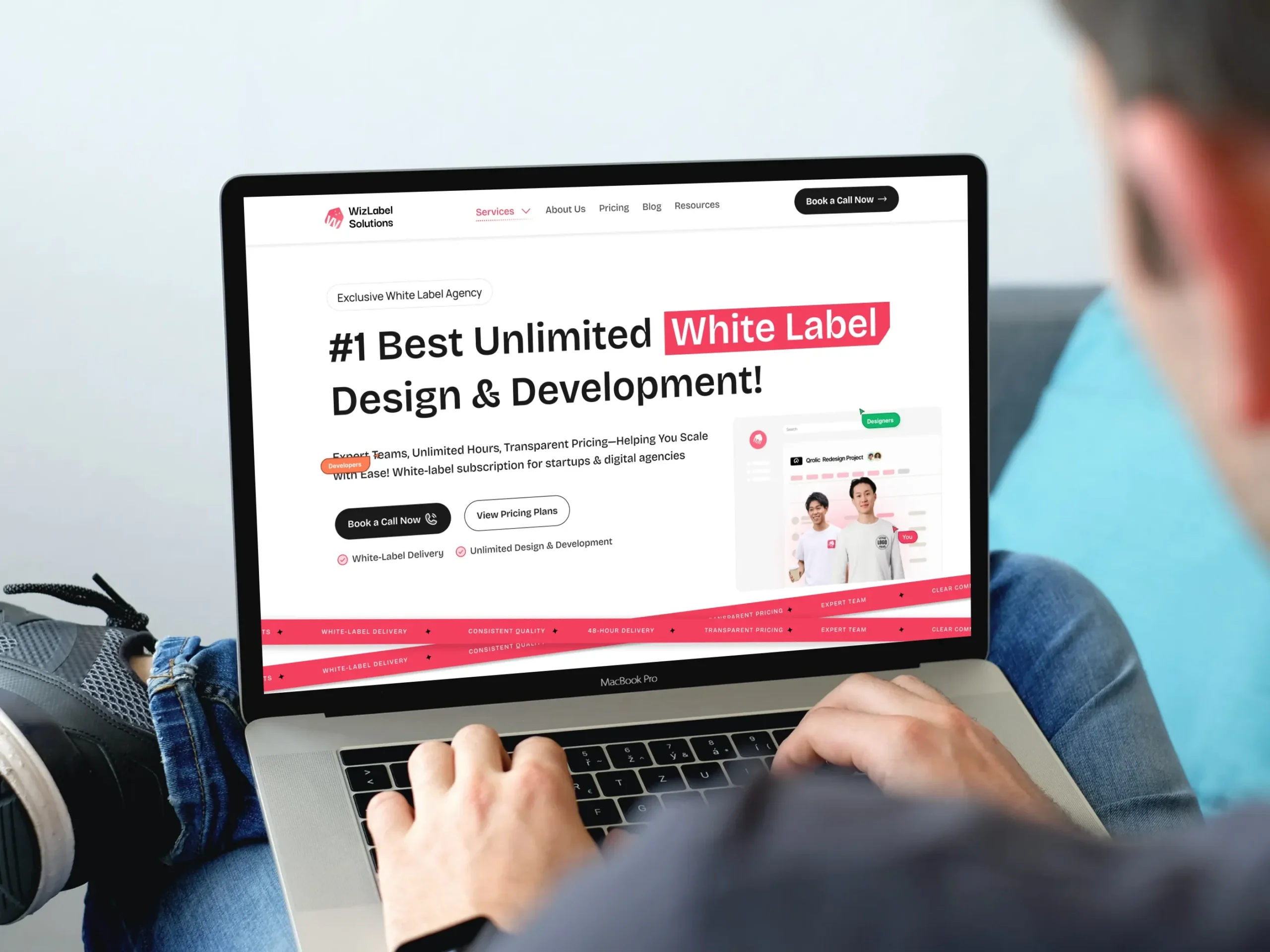 Unlimited White Label Service Website Case Study | UI/UX & WordPress Development unlimited white label
