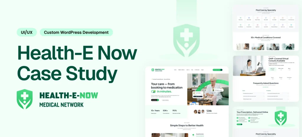 Health-e-now Website Redesign & UI/UX Enhancement