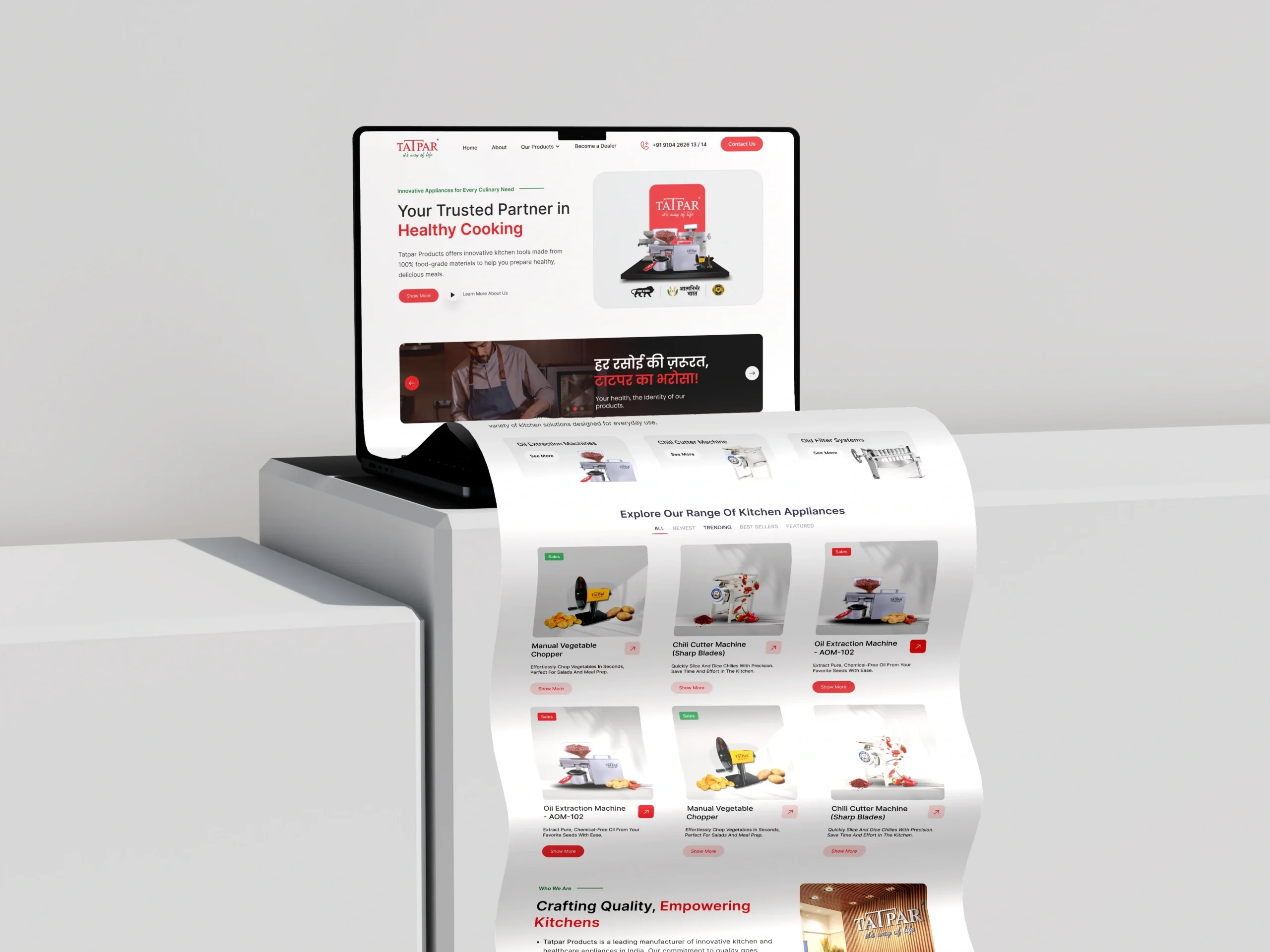 Transforming Tatpar’s Outdated Website into a Scalable Kitchen Equipment Platform Transforming