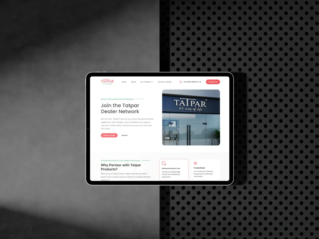 Transforming Tatpar’s Outdated Website into a Scalable Kitchen Equipment Platform Transforming