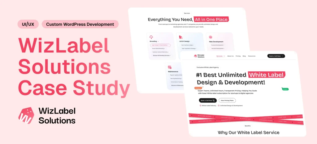 Unlimited White Label Service Website Case Study | UI/UX & WordPress Development