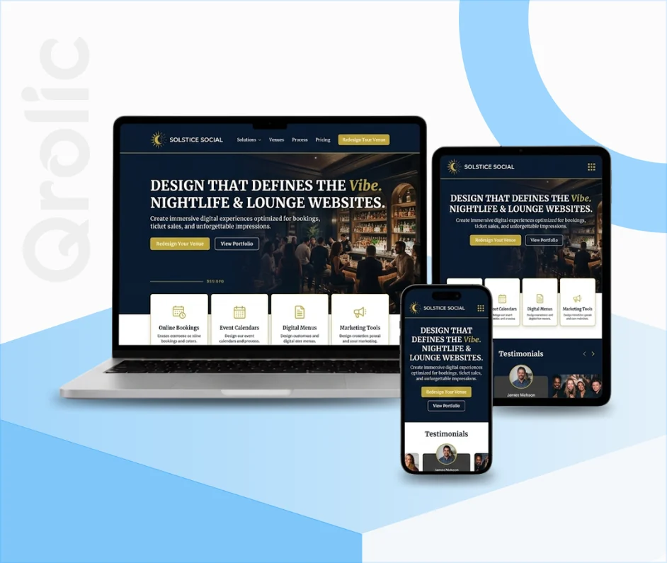 Bars & Nightclubs Website Design and Development Bars and nightclubs website design and development services with event booking and menu features