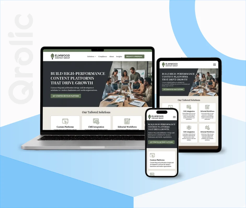 Blog platform website design and development services by Qrolic
