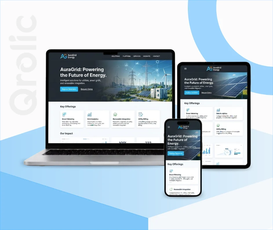 High-Performance Website Design for Energy & Utility Companies Energy and utilities website design and development services showing a secure customer billing portal