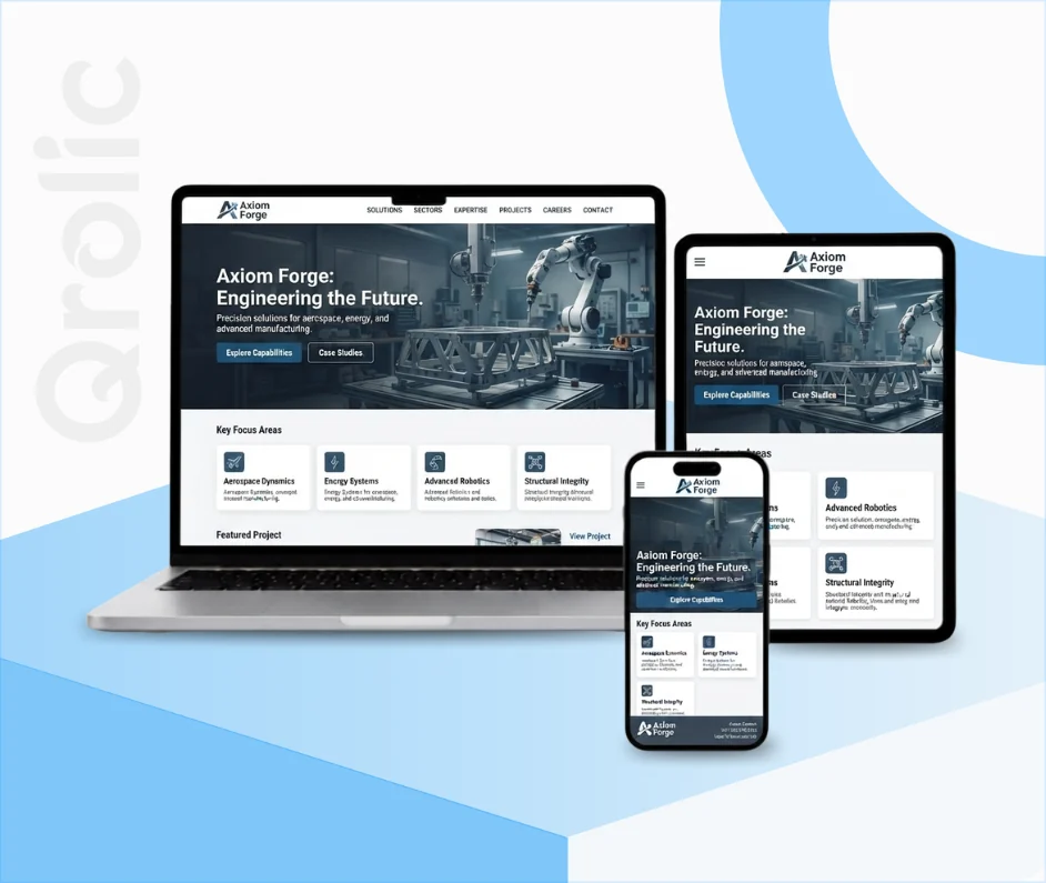 High-Performance Website Design for Modern Engineering Firms Engineering firms website design and development services showing a project portfolio and secure client portal