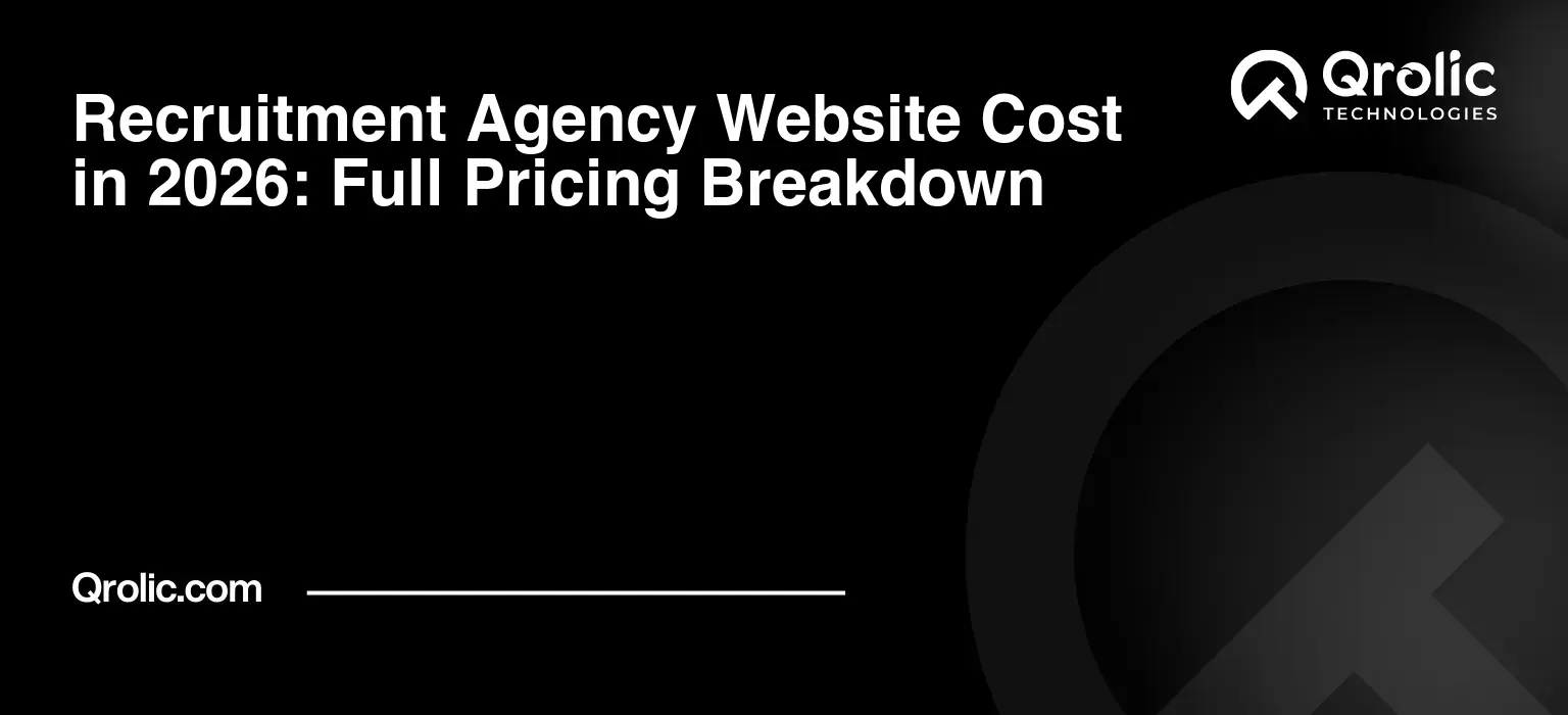 Recruitment Agency Website Cost in 2026: Full Pricing Breakdown