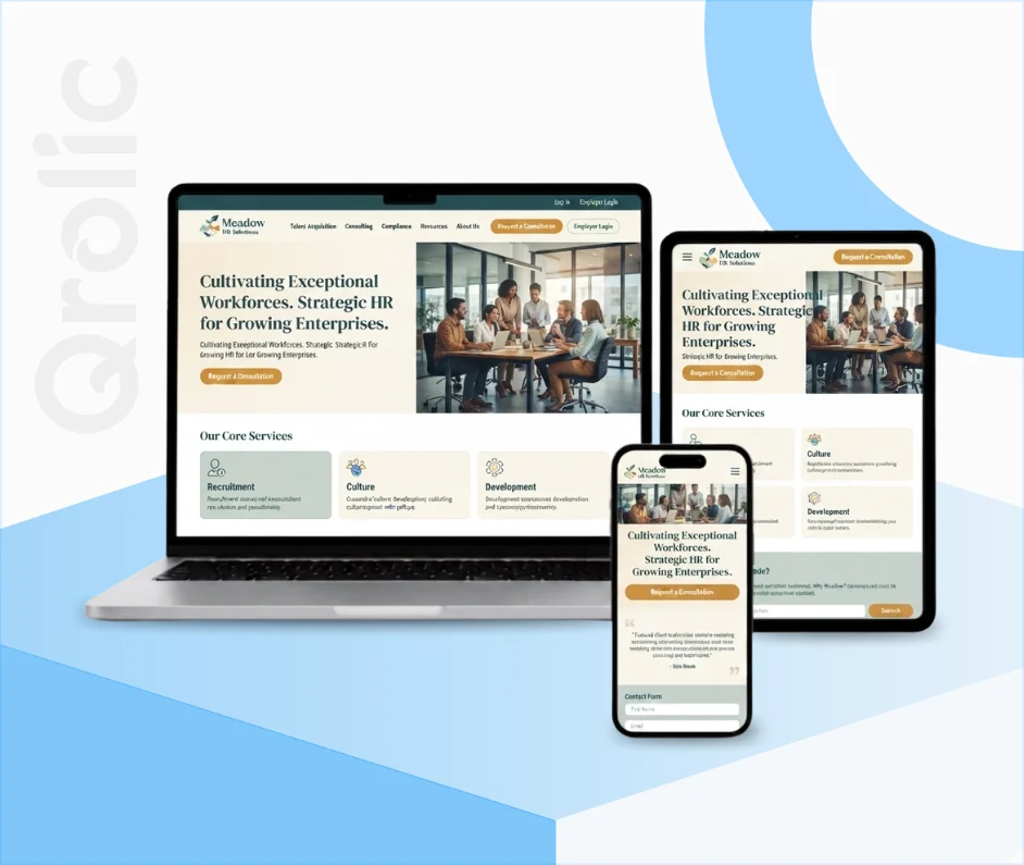 HR Consultancy Website Design and Development HR consultancy website design and development services by Qrolic