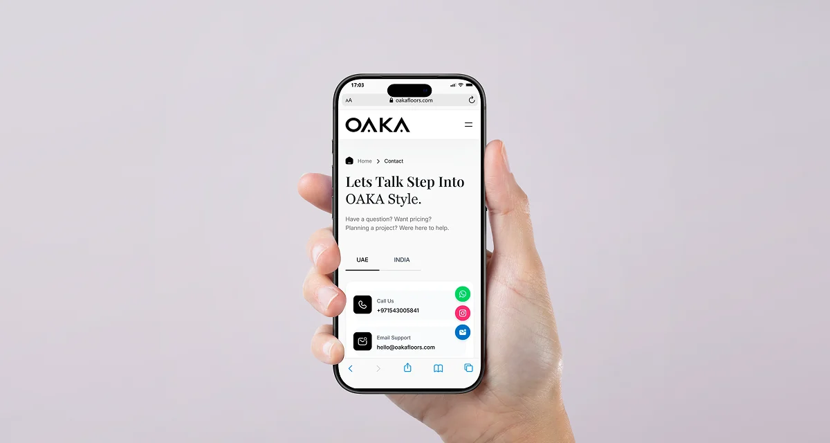 Premium Digital Experience That Matches OAKA’s Luxury Flooring Standards