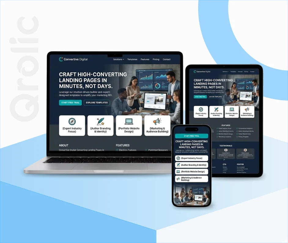 Landing page builder website design and development services with conversion-focused layout