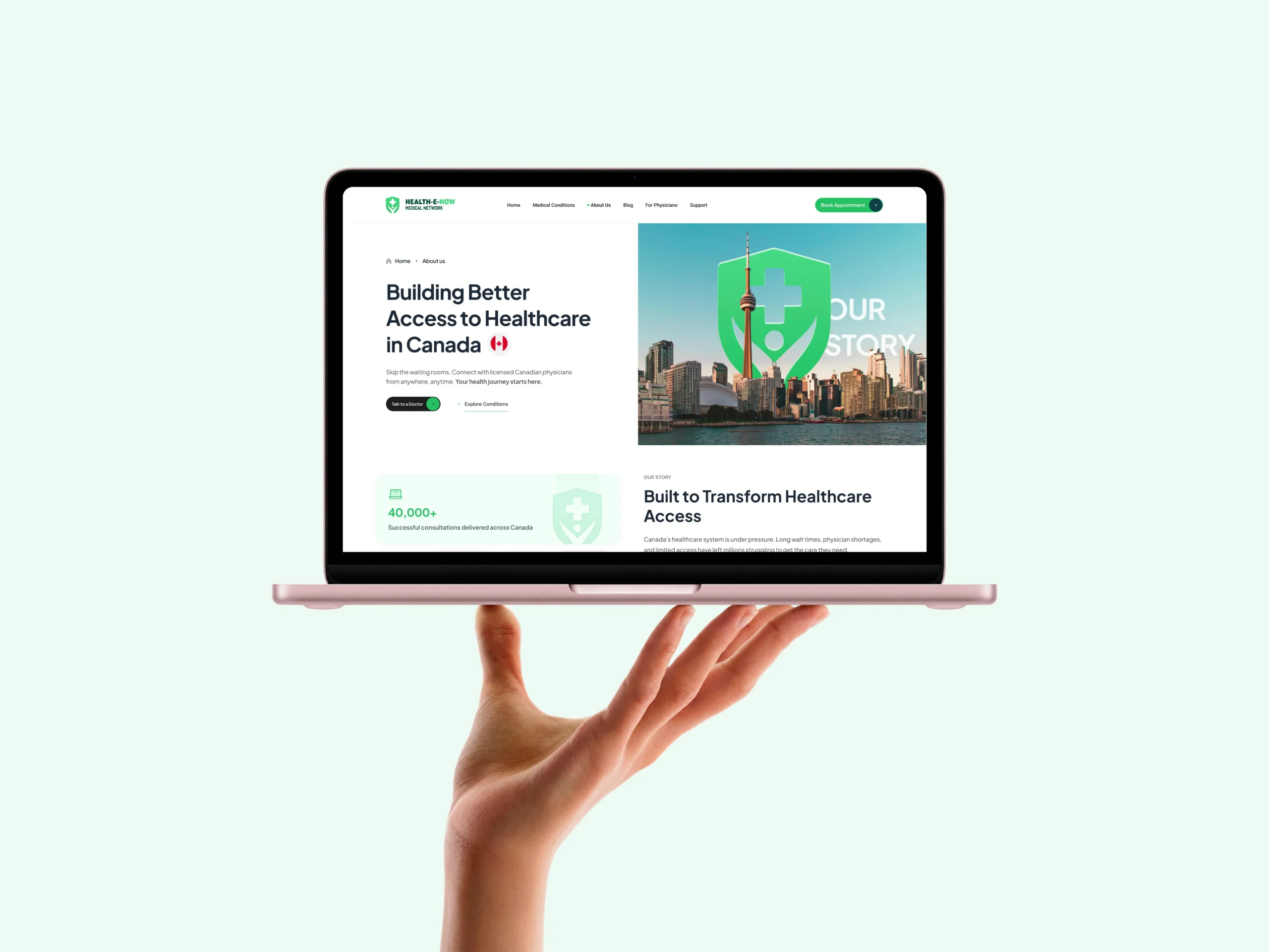 Health-e-now Website Redesign & UI/UX Enhancement health-e-now