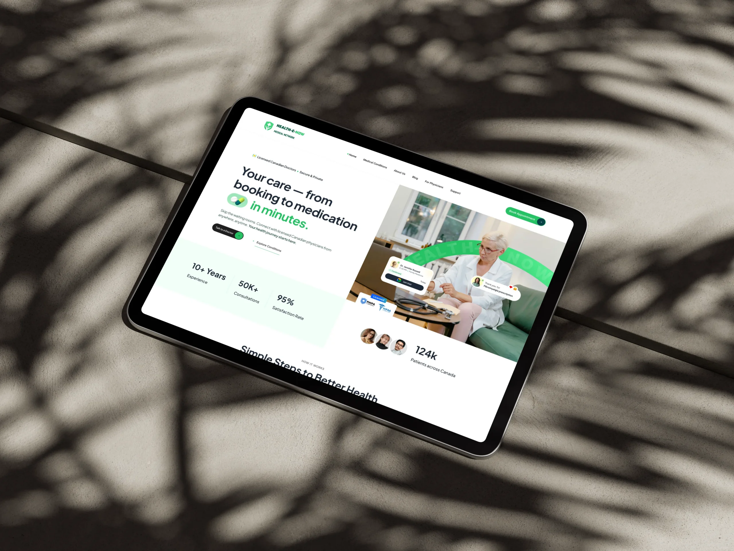 Health-e-now Website Redesign & UI/UX Enhancement health-e-now