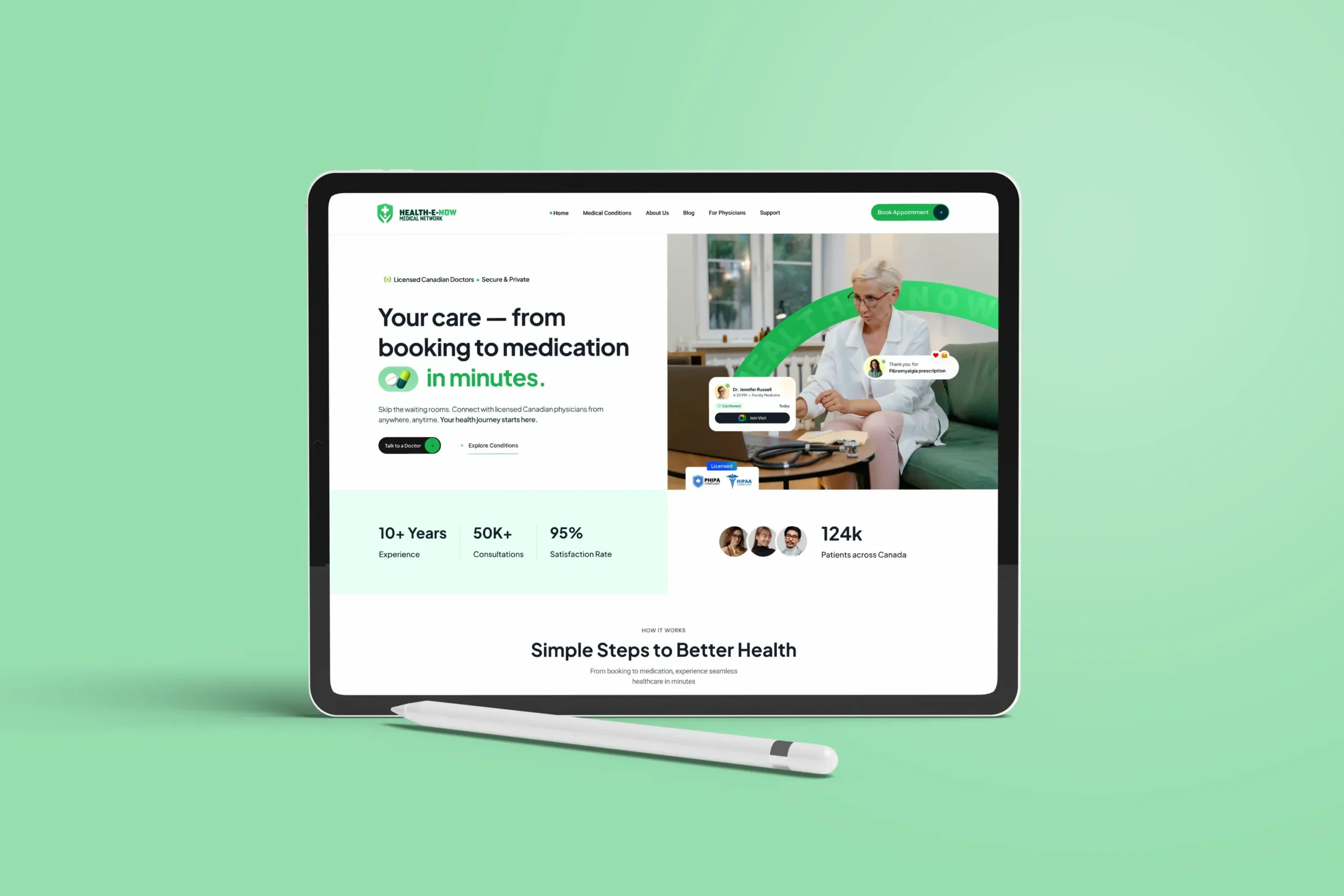 Health-e-now Website Redesign & UI/UX Enhancement health-e-now