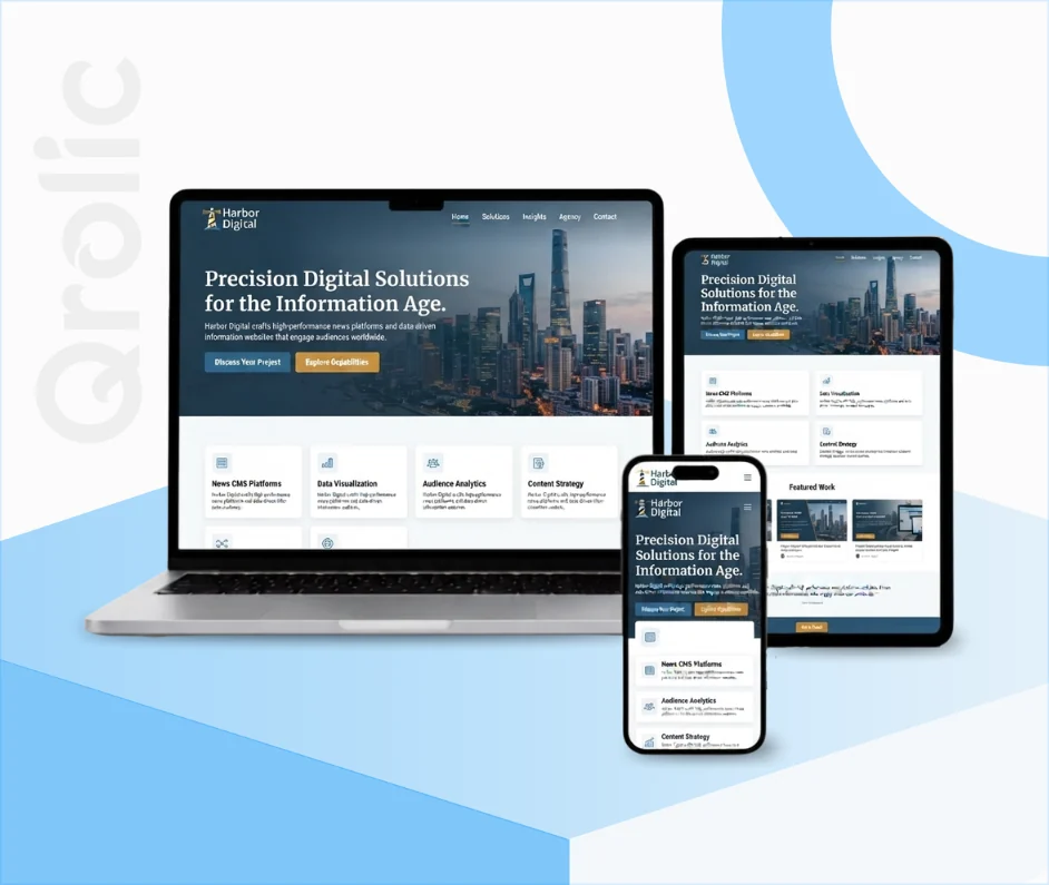 News and information website design and development services showing a fast, mobile-first publishing platform