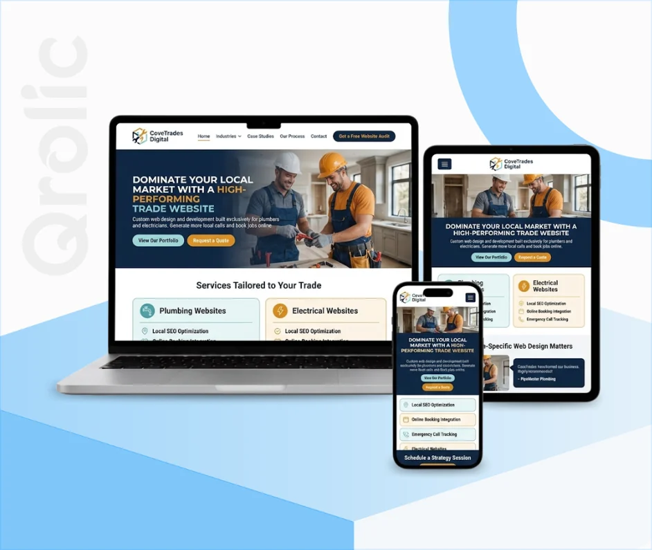 Plumbing & Electric Website Design & Development Services Plumbing and electric website design and development services showcasing emergency booking and scheduling features