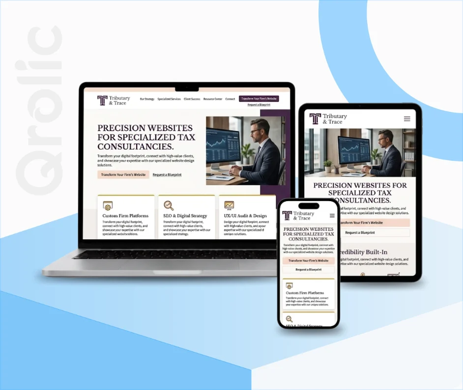 Tax consultancy website design and development services showing a secure client document portal
