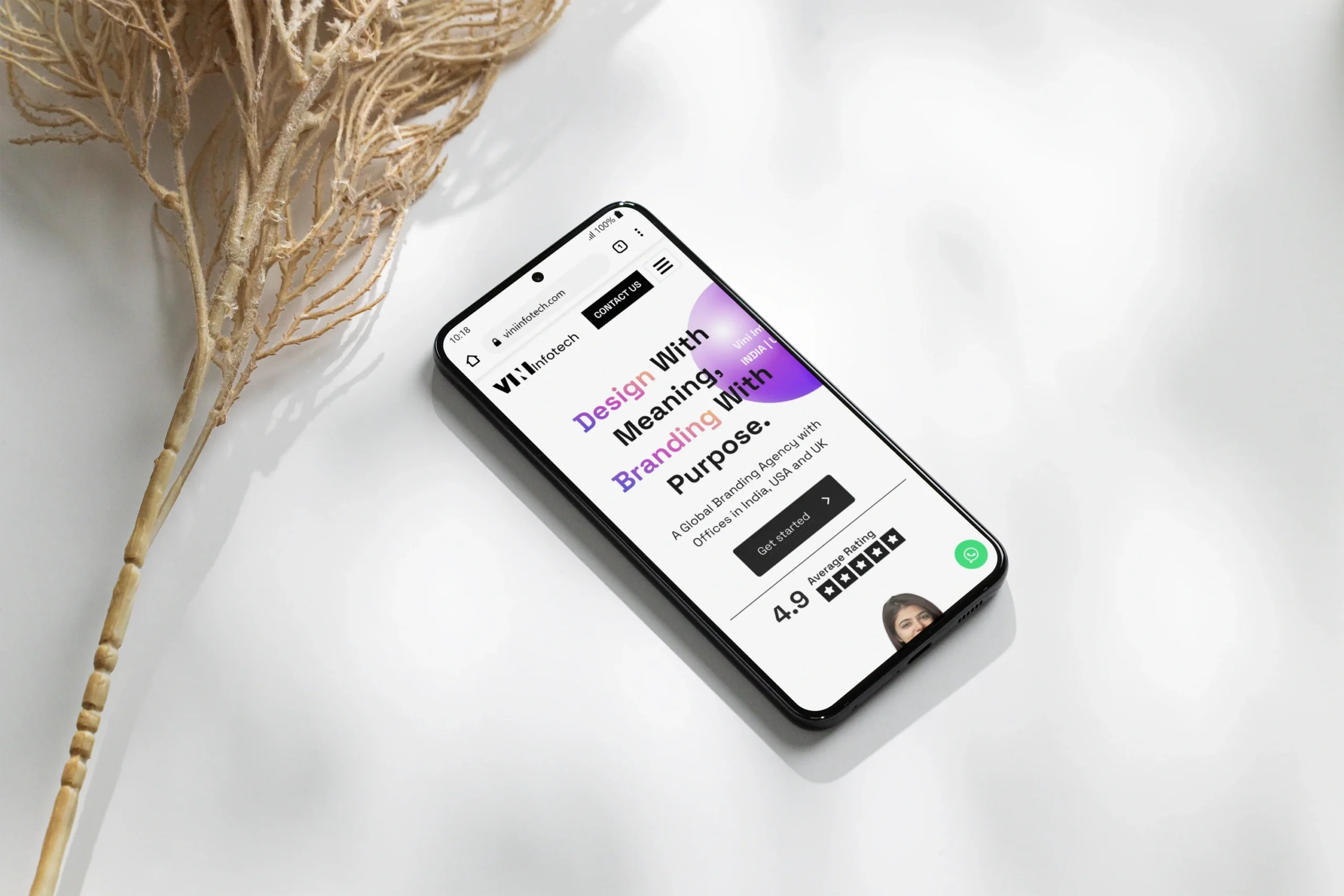 vini infoteach phone mockup
