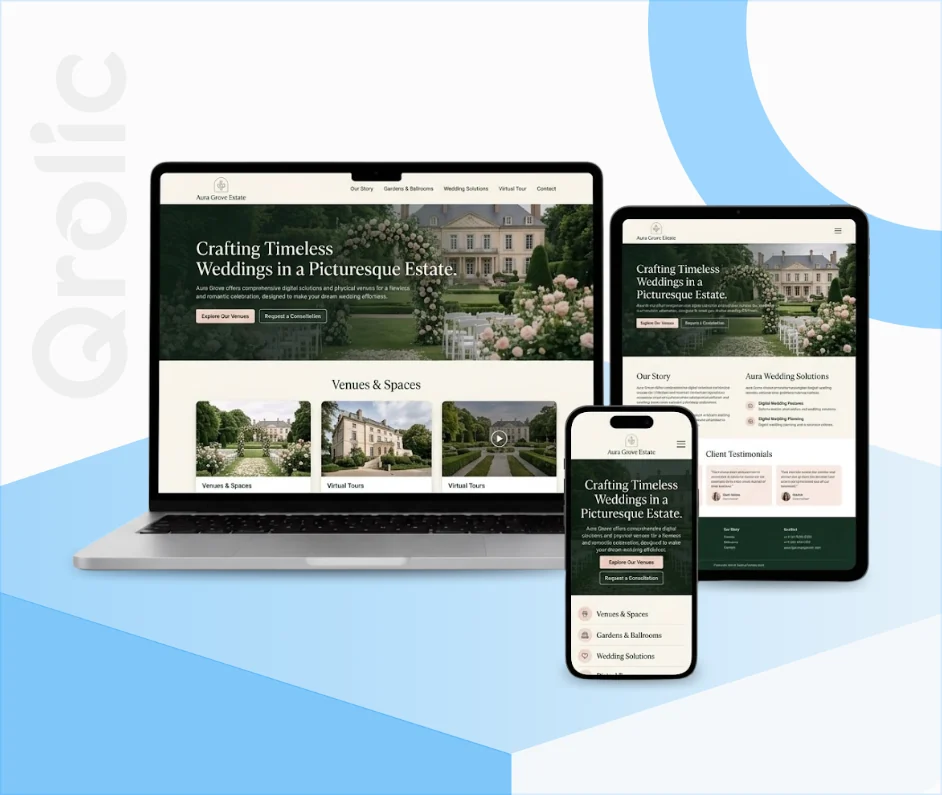 Wedding Venue Website Design and Development Services Wedding venue website design and development services with integrated booking system