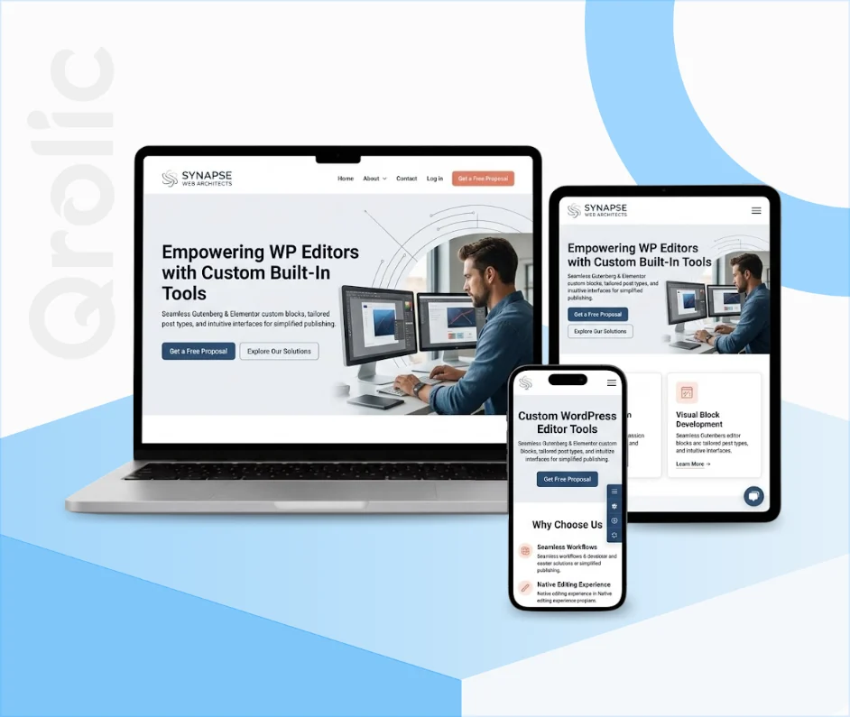 WordPress Editor Website Design and Development WordPress Editor website design and development services with custom Gutenberg blocks