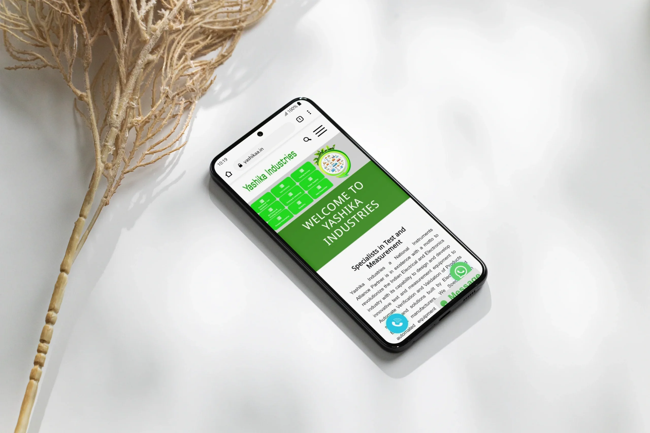 yashika phone mockup