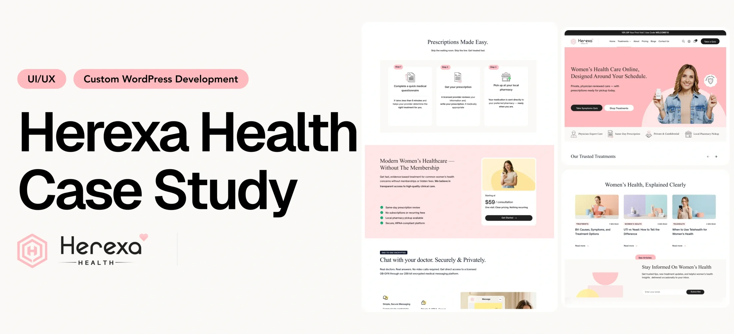 Herexa Health Case Study – Website Redesign & Performance Optimization